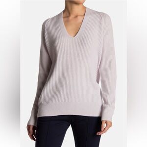 Vince V-neck Ribbed Wool Cashmere Sweater